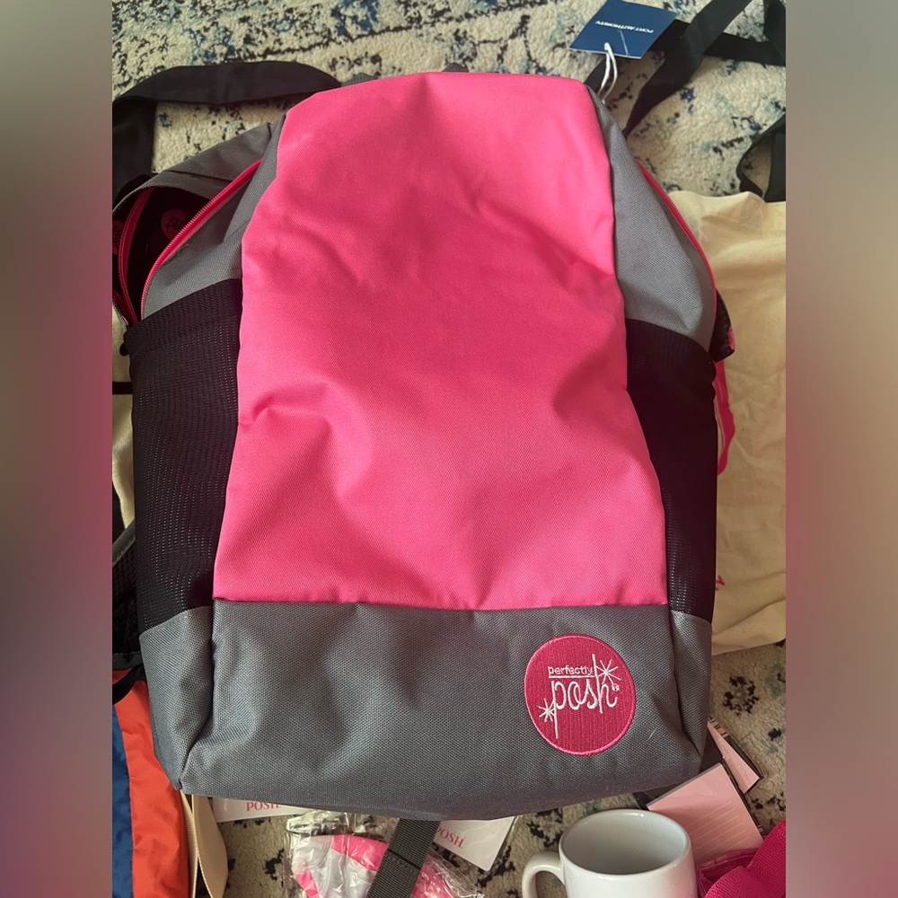 Perfectly Posh backpack filled with Posh related items!